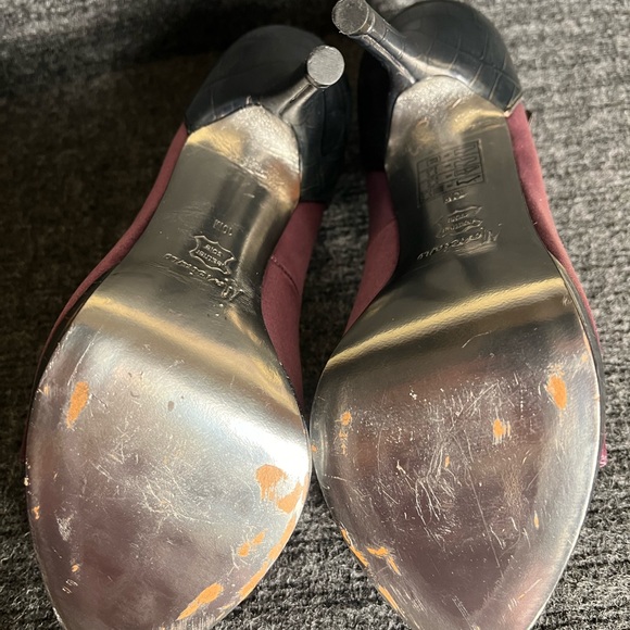 MARCIANO GUESS R- LIANNE Purple Multi RUNWAY SHOES Heels size 10 with box retro - Picture 4 of 15